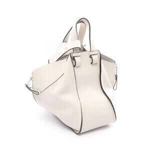 LOEWE Hammock Bag Handbag Leather White